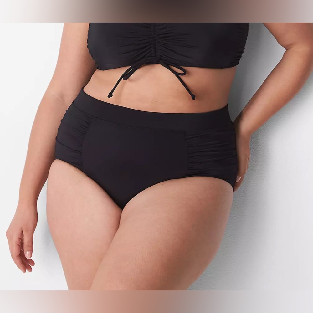 Lane Bryant ruched swim brief, size 34